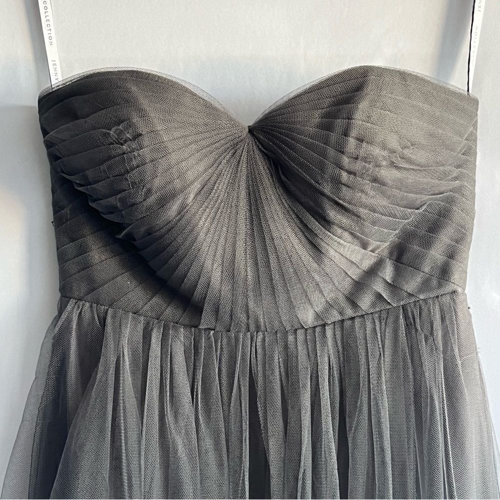 Jenny Yoo Collection Grey Strapless Dress - Picture 4 of 10